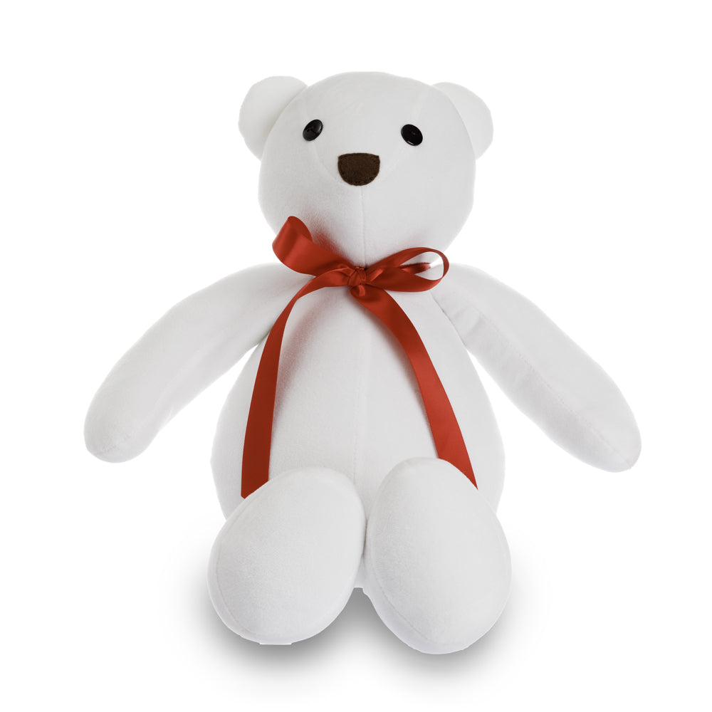 Oso de peluche: Blanco liso
